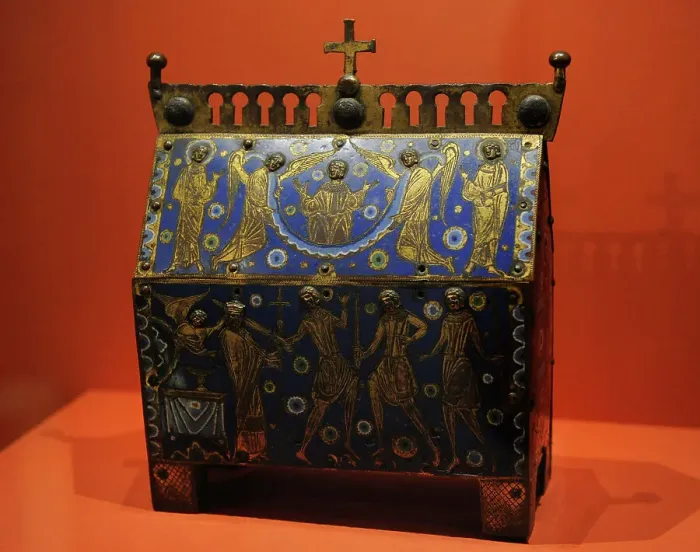 Framed Print : Thomas Becket's reliquary. France, ca. 1200 Framed Print : Thomas Becket's reliquary. France, ca. 1200