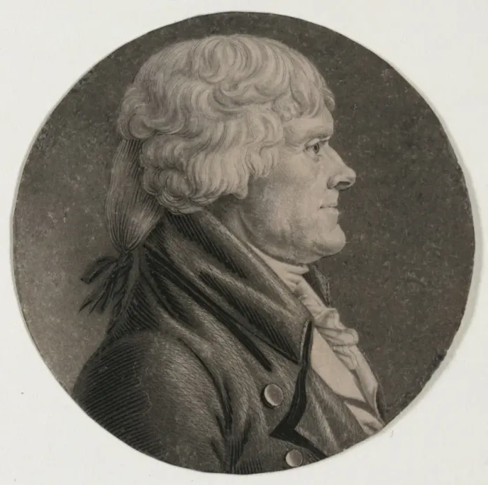 Framed Print : Thomas Jefferson, head-and-shoulders portrait, facing right Framed Print : Thomas Jefferson, head-and-shoulders portrait, facing right