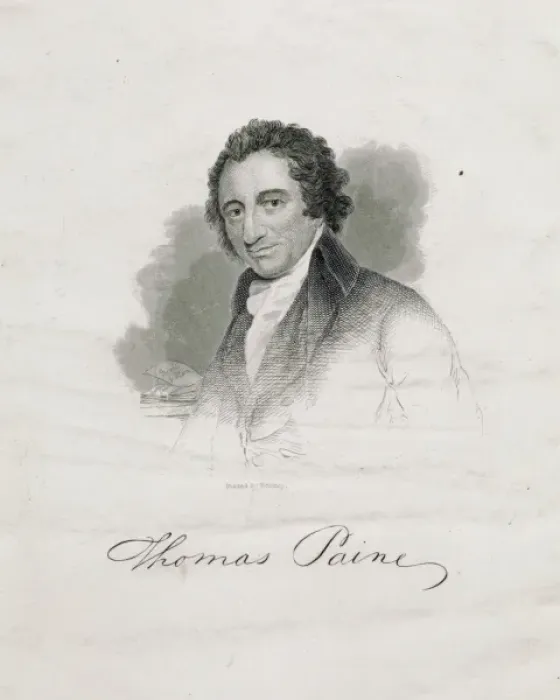 Framed Print : Thomas Paine, head-and-shoulders portrait, facing slightly l Framed Print : Thomas Paine, head-and-shoulders portrait, facing slightly l