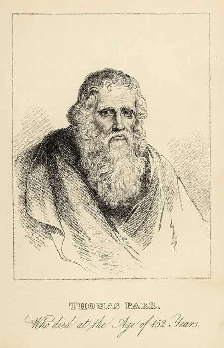 Framed Print : Thomas Parr, famous aged man of Shrophire, 1483-1635 Framed Print : Thomas Parr, famous aged man of Shrophire, 1483-1635