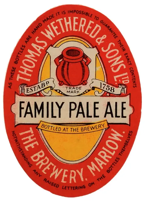 Framed Print : Thomas Wethered Family Pale Ale Framed Print : Thomas Wethered Family Pale Ale