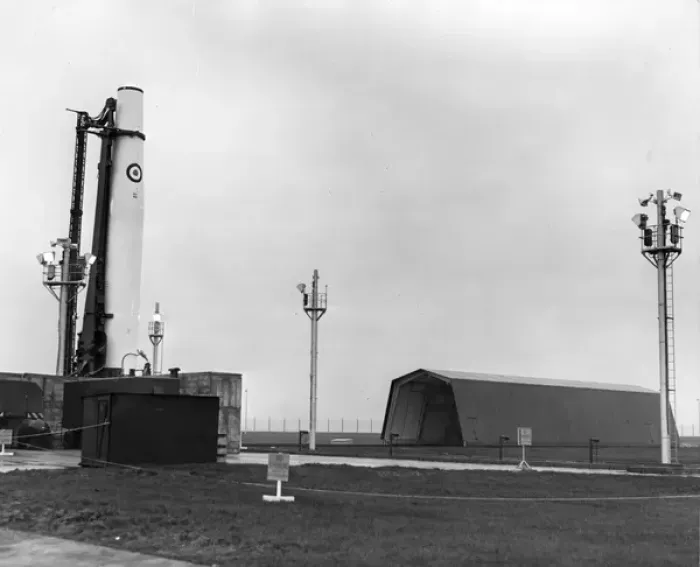 Framed Print : Thor IRBM ready for launch Framed Print : Thor IRBM ready for launch