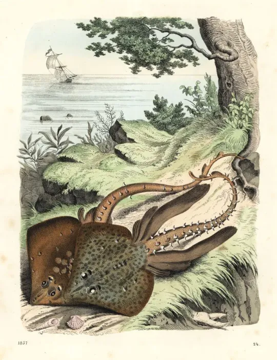 Framed Print : Thornback ray, Raja clavata (near threatened) Framed Print : Thornback ray, Raja clavata (near threatened)