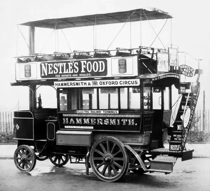Framed Print : Thorneycroft steam bus operated by the London Framed Print : Thorneycroft steam bus operated by the London