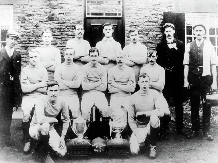 Framed Print : Thorpe Hesley FC in 1908 Framed Print : Thorpe Hesley FC in 1908