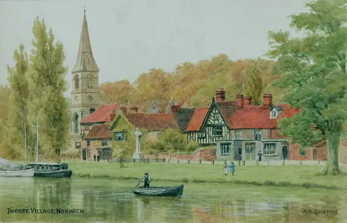 Framed Print : Thorpe Village, Norwich, Norfolk Framed Print : Thorpe Village, Norwich, Norfolk