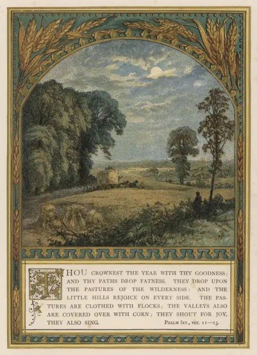 Framed Print : Thou Crownest Text C1880 Framed Print : Thou Crownest Text C1880