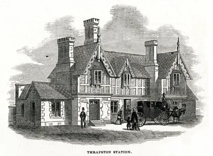 Framed Print : Thrapston Bridge Street railway station, Northamptonshire Framed Print : Thrapston Bridge Street railway station, Northamptonshire