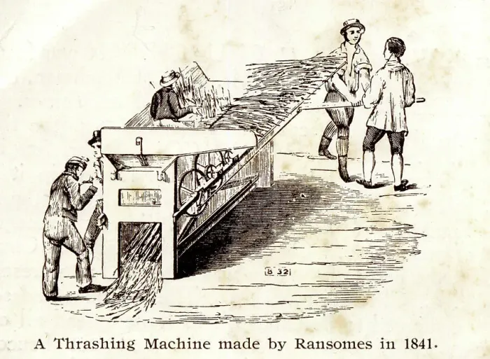 Framed Print : Thrashing machine made by Ransomes of Ipswich Framed Print : Thrashing machine made by Ransomes of Ipswich