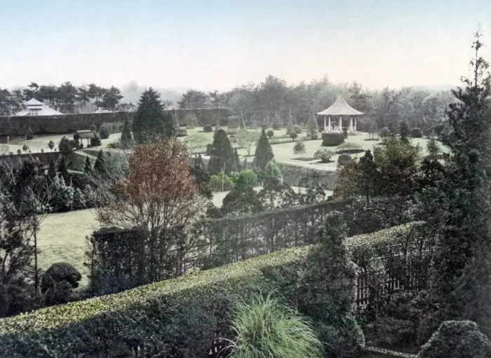 Framed Print : Thre Bluff Gardens, Yokohama, circa 1880s