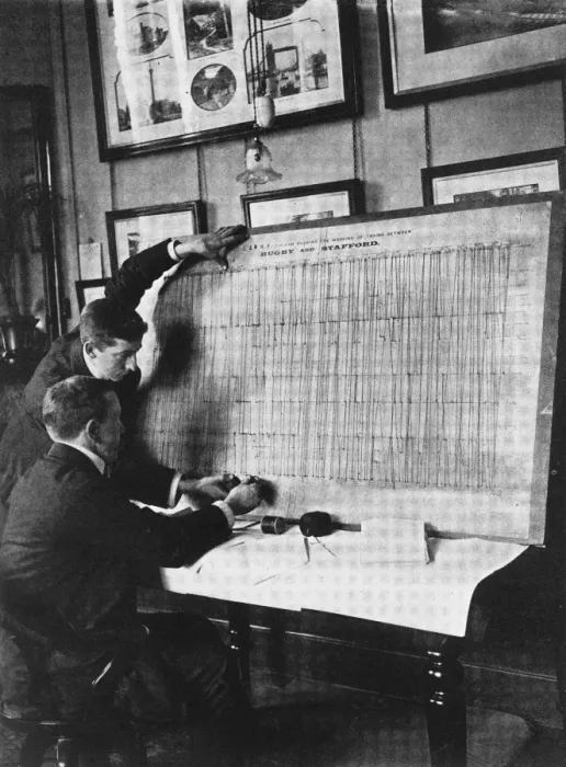 Framed Print : The threads of the railway timetable system Framed Print : The threads of the railway timetable system