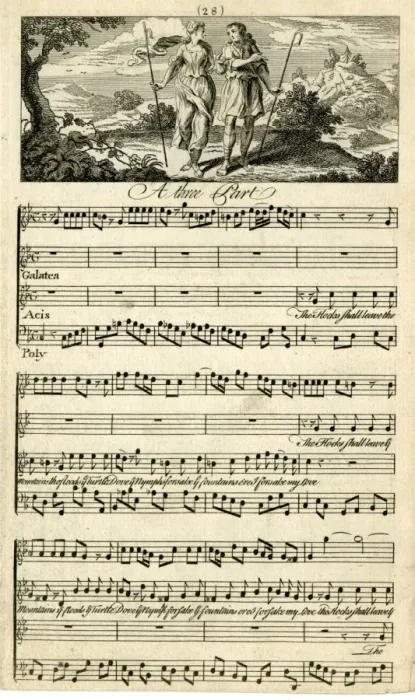 Framed Print : Three-part song, The flocks shall leave the mountains Framed Print : Three-part song, The flocks shall leave the mountains