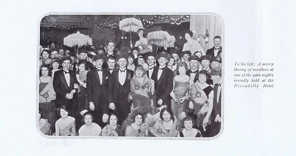 Throng of revellers at a gala night held at the Piccadilly H