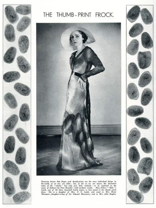 Framed Print : The Thumb print frock by Peter Russell
