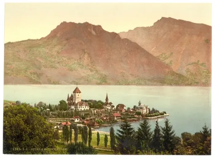 Framed Print : Thun, Lake of, Spiez, Bernese Oberland, Switzerland Framed Print : Thun, Lake of, Spiez, Bernese Oberland, Switzerland
