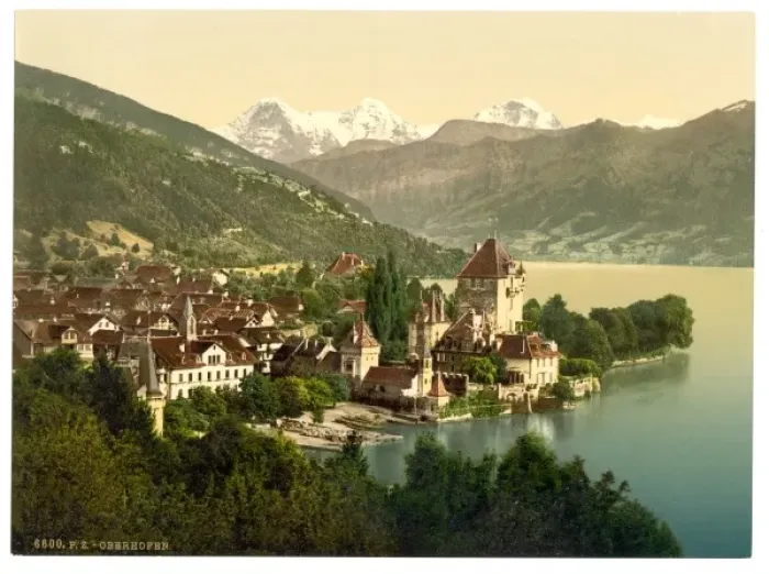 Framed Print : Thun, Oberhofen, Bernese Oberland, Switzerland Framed Print : Thun, Oberhofen, Bernese Oberland, Switzerland
