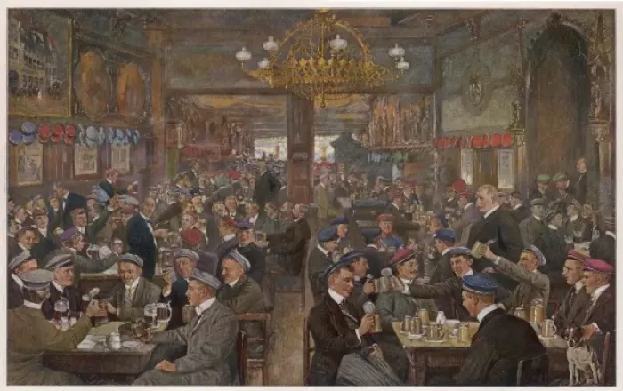 Framed Print : Thuringer Hof Drinking Framed Print : Thuringer Hof Drinking