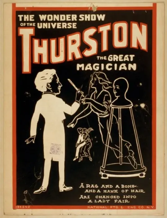 Framed Print : Thurston the great magician the wonder show of the universe Framed Print : Thurston the great magician the wonder show of the universe