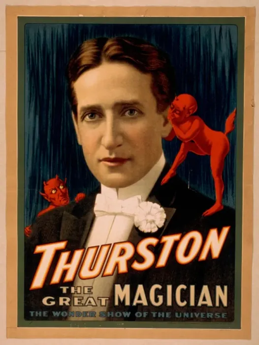 Framed Print : Thurston the great magician the wonder show of the universe Framed Print : Thurston the great magician the wonder show of the universe