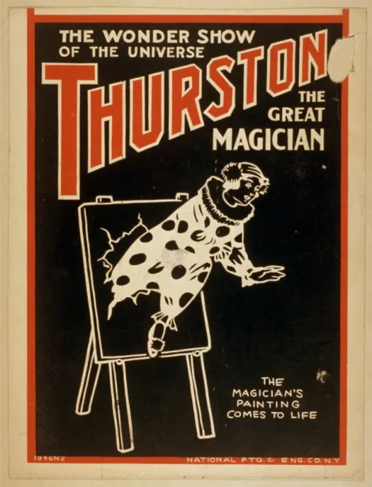 Framed Print : Thurston the great magician the wonder show of the universe Framed Print : Thurston the great magician the wonder show of the universe