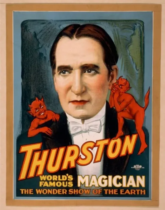 Framed Print : Thurston, worlds famous magician the wonder show of the ear Framed Print : Thurston, worlds famous magician the wonder show of the ear