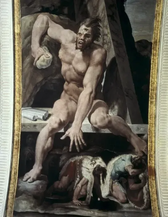 Framed Print : TIBALDI, Pellegrino (1527-1596). Escaping from Framed Print : TIBALDI, Pellegrino (1527-1596). Escaping from