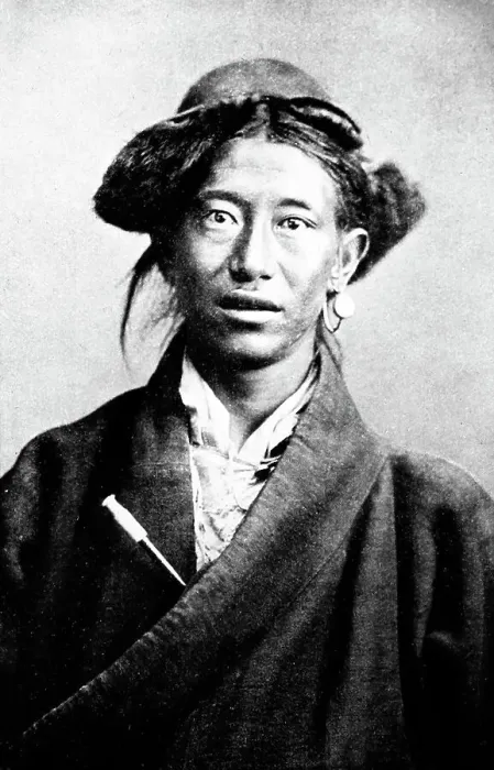 Framed Print : A Tibetan man in Darjeeling, India, Victorian period Framed Print : A Tibetan man in Darjeeling, India, Victorian period