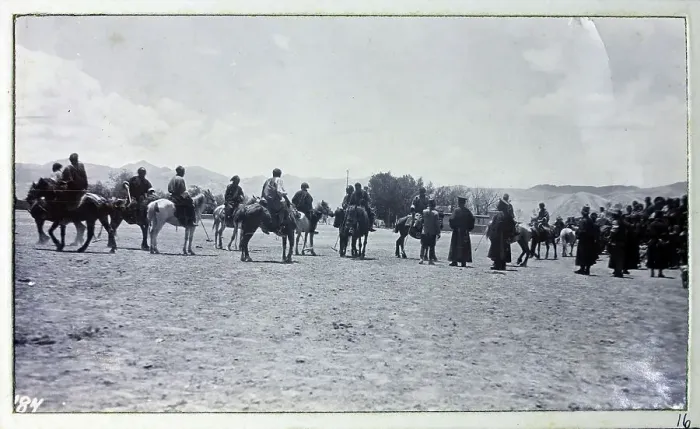 Framed Print : Tibetan polo match, from a fascinating album which reveals new details on a little-known campaign in which a British military force brushed aside Tibetan defences to capture Lhasa, in 1904 Framed Print : Tibetan polo match, from a fascinating album which reveals new details on a little-known campaign in which a British military force brushed aside Tibetan defences to capture Lhasa, in 1904