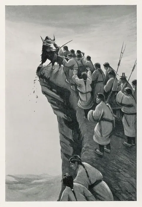 Framed Print : TIBETANS YAK SACRIFICE Framed Print : TIBETANS YAK SACRIFICE