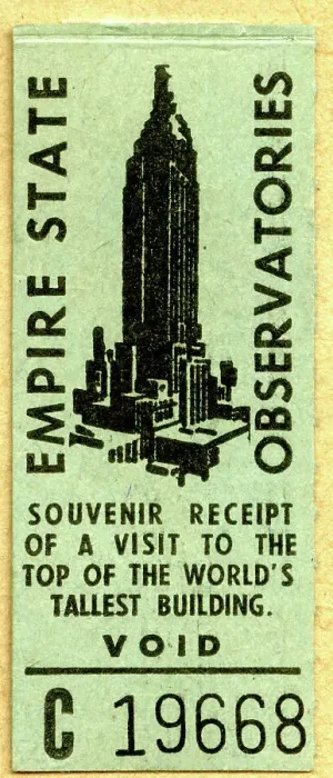 Framed Print : Ticket to Empire State Observatories, New York, USA Framed Print : Ticket to Empire State Observatories, New York, USA