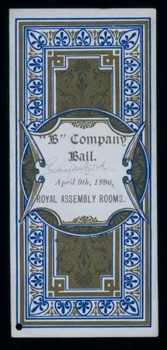 Framed Print : Ticket to a regimental ball, Royal Assembly Rooms Framed Print : Ticket to a regimental ball, Royal Assembly Rooms