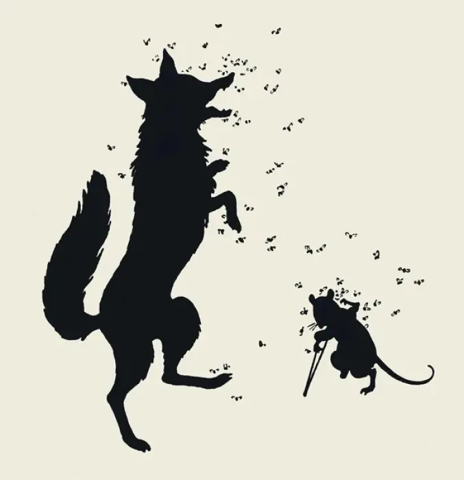 Framed Print : Tickety Tock - Silhouette illustration Framed Print : Tickety Tock - Silhouette illustration