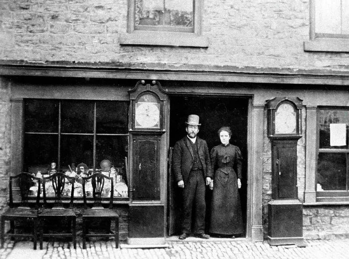 Framed Print : Tickhill Antique Shop early 1900s Framed Print : Tickhill Antique Shop early 1900s