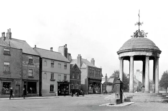 Framed Print : Tickhill Market Place early 1900s Framed Print : Tickhill Market Place early 1900s