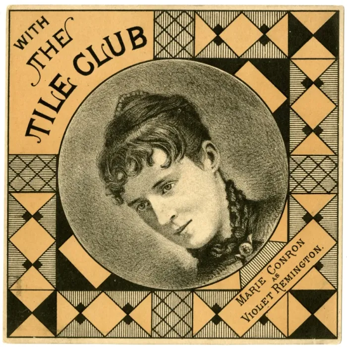 Framed Print : With the Tile Club, Marie Conron as Violet Remington Framed Print : With the Tile Club, Marie Conron as Violet Remington