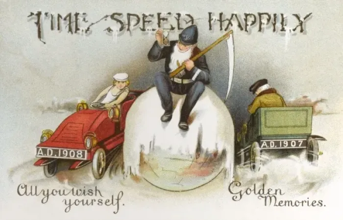 Framed Print : Time Speed Happily - Cars Speeding legally