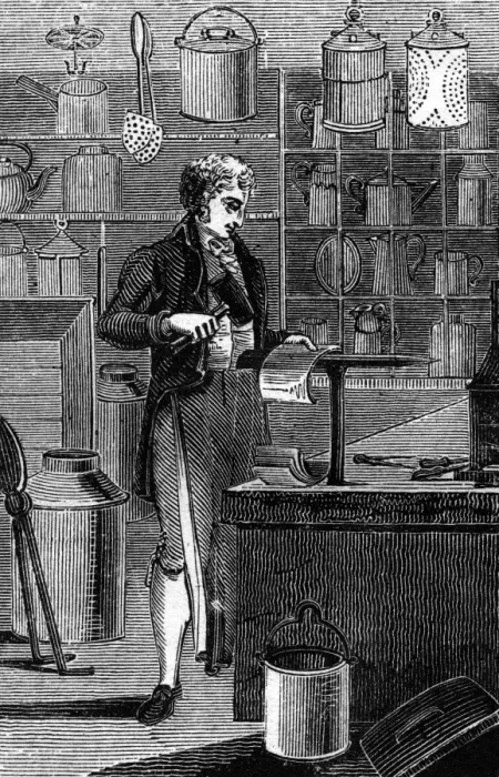 Framed Print : Tin Plate Worker 1827 Framed Print : Tin Plate Worker 1827