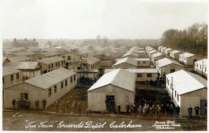 Framed Print : Tin Town - The Guards Depot, Caterham, Surrey Framed Print : Tin Town - The Guards Depot, Caterham, Surrey