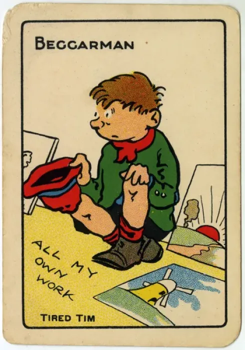 Framed Print : Tinker, Tailor playing card - Beggarman Framed Print : Tinker, Tailor playing card - Beggarman