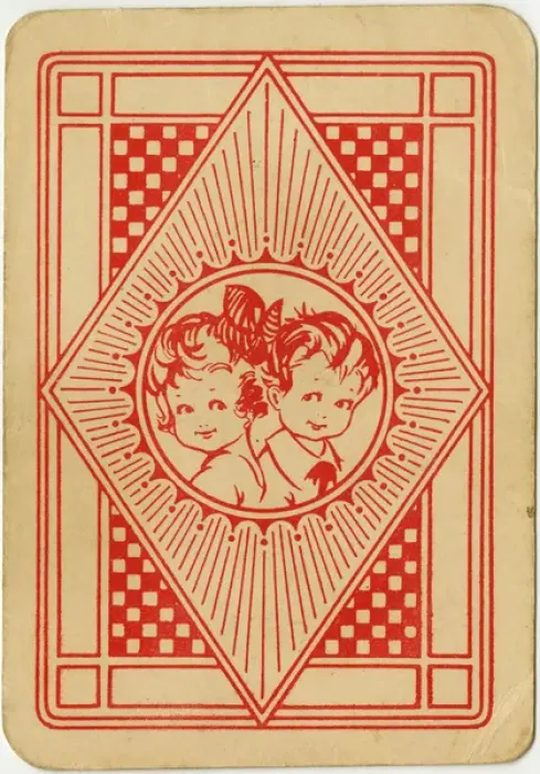 Framed Print : Tinker, Tailor playing card, design on back Framed Print : Tinker, Tailor playing card, design on back