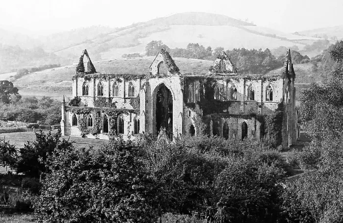 Framed Print : Tintern Abbey, Victorian period Framed Print : Tintern Abbey, Victorian period