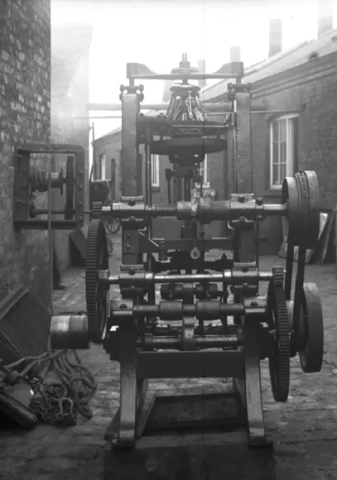 Framed Print : Tipstitcher machine at Battersbys hatworks Framed Print : Tipstitcher machine at Battersbys hatworks
