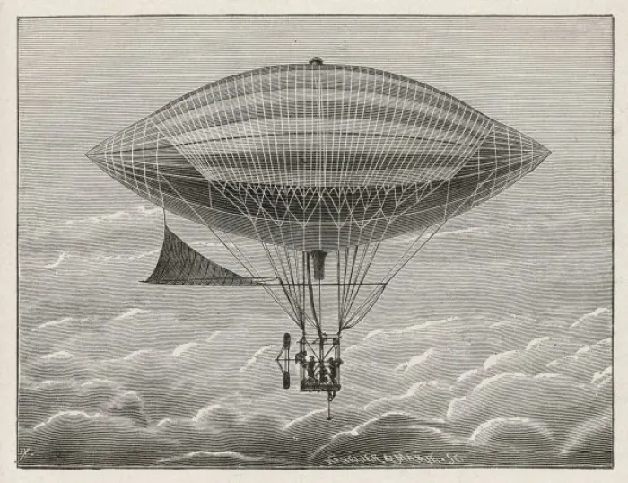 Framed Print : Tissandier Airship 1 Framed Print : Tissandier Airship 1