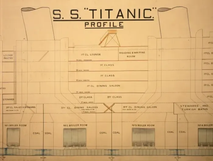Framed Print : Titanic blueprint (part) Framed Print : Titanic blueprint (part)