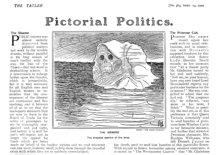 Framed Print : Titanic disaster - comment in The Tatler Framed Print : Titanic disaster - comment in The Tatler