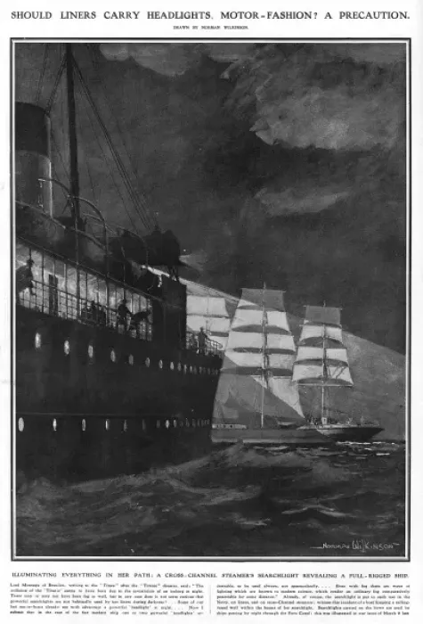 Framed Print : Titanic - Should liners carry headlights, motor fashion? Framed Print : Titanic - Should liners carry headlights, motor fashion?
