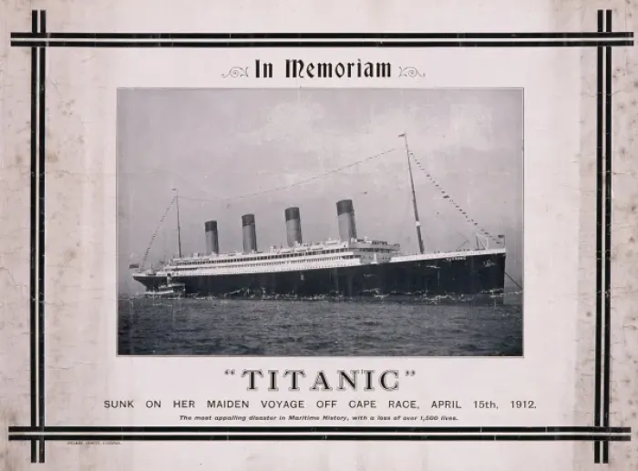 Framed Print : Titanic In Memoriam card Framed Print : Titanic In Memoriam card