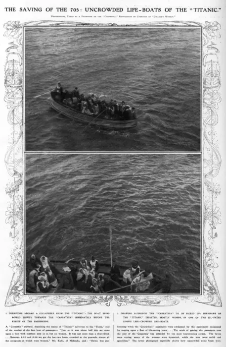 Framed Print : Titanic - uncrowded lifeboats Framed Print : Titanic - uncrowded lifeboats
