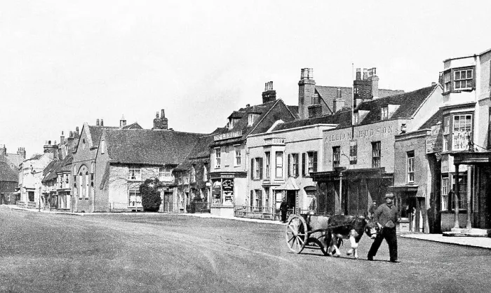 Framed Print : Titchfield High Street early 1900s Framed Print : Titchfield High Street early 1900s