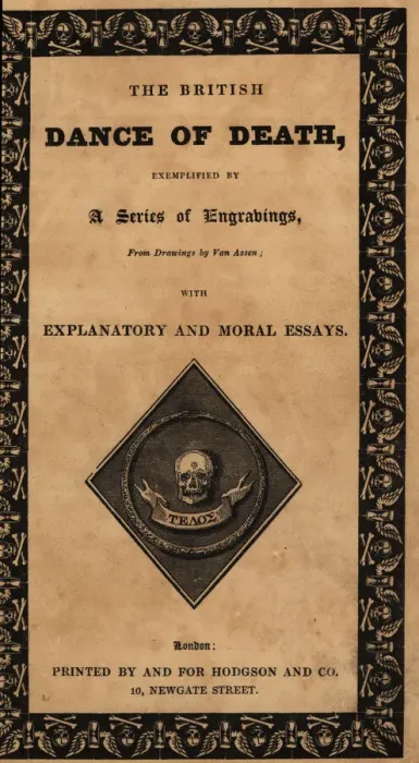 Framed Print : Title page with calligraphy and skulls and crossbones Framed Print : Title page with calligraphy and skulls and crossbones
